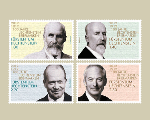 100 ans de timbres au Liechtenstein