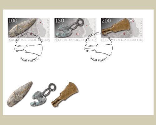 Archäologische Fundstücke in Liechtenste