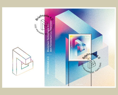 Briefmarke 4.0 Blockchain Technologie au
