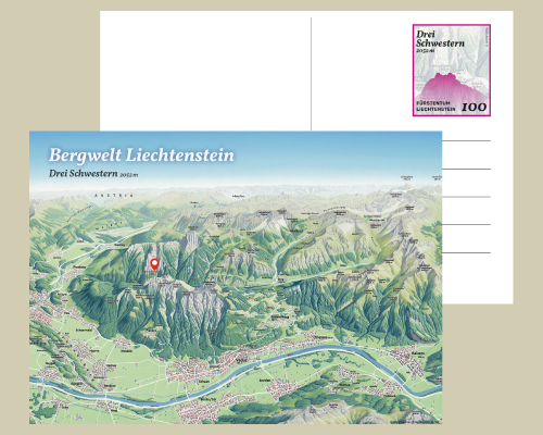 Bildpostkarte: Bergwelt Liechtenstein