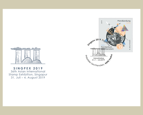 Enveloppe commémorative - Singpex 2019,