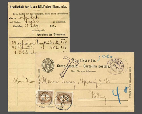 1 + 3 Kreuzer 1894/95, Einkreis-Stempel