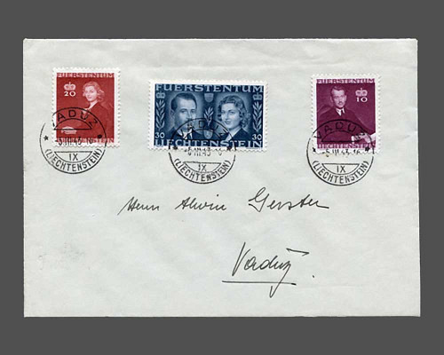 Vermählung 1943 auf Brief mit Ersttags-S
