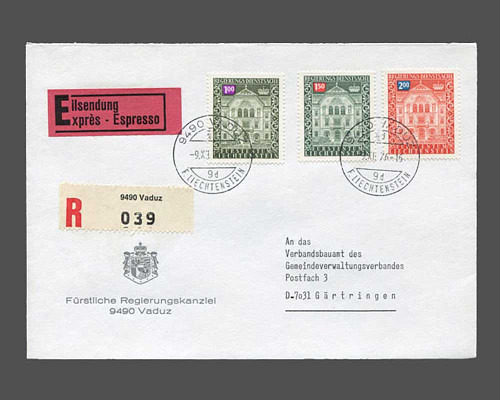 Mi.Nr. 65, 67 + 68, CHF 1.00 .00 .00, CH