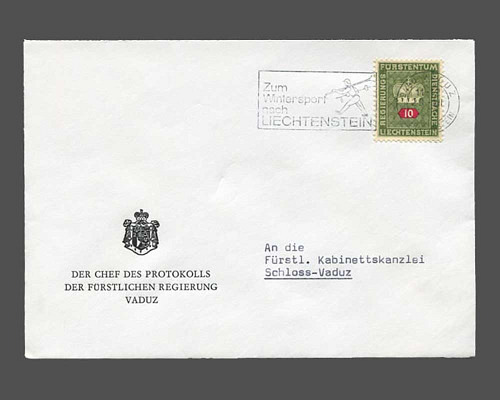 Mi.Nr. 36, 10 Rp. Ausgabe 1950 auf Brief