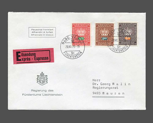 Mi.Nr. 47, 55 + 56, 20 Rp., 1.20 Fr. und