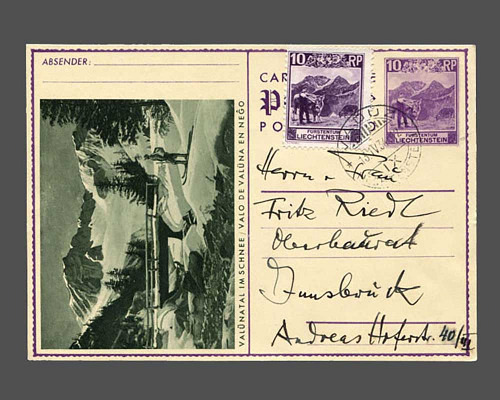 LBK Nr. 9 h, 10 Rp. 1931 - Valünatal im