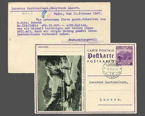 LBK Nr. Pk 9a, 10 Rp. Valünatal im Schne