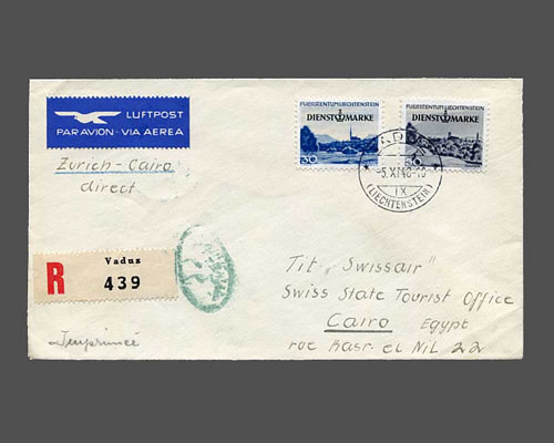 LBK Nr. 120, Erstflug Zürich-Kairo 6. No